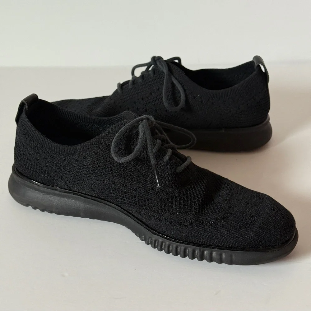 Cole Haan 2. Zero Grand Men’s 7.5M Black Stitchlite Wingtip Oxford Shoes C28527